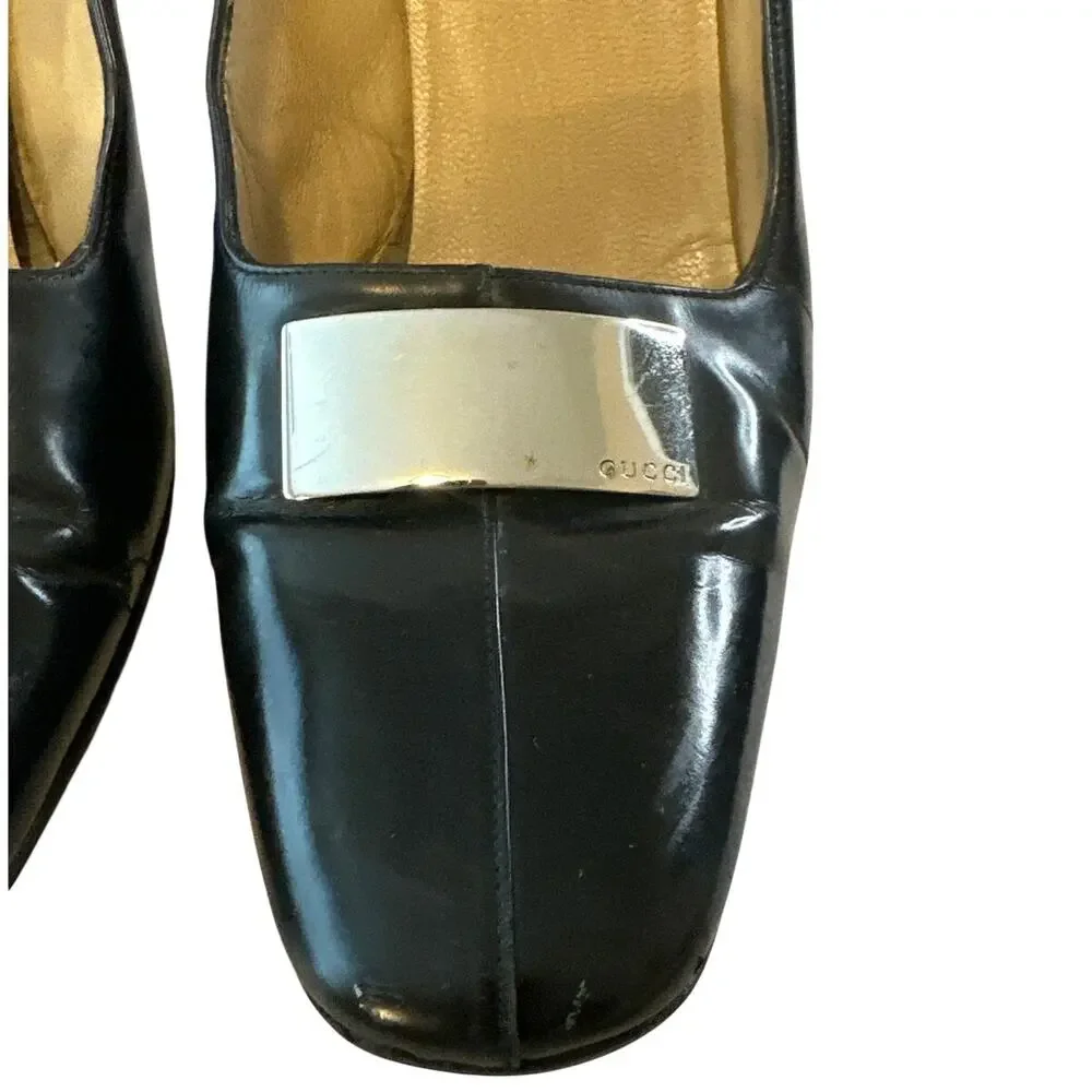 Gucci Tom Ford Era Square Toe Pumps 37.5